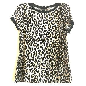 Ann Klein Leopard Print Blouse